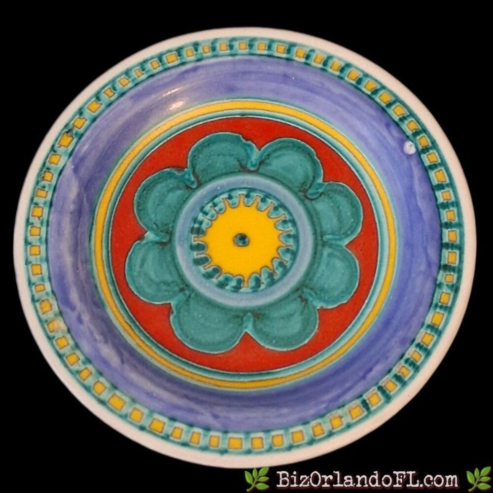 VINTAGE: Giovanni DeSimone Italy Hand-Painted Ceramic Plate - 10" Abstract...